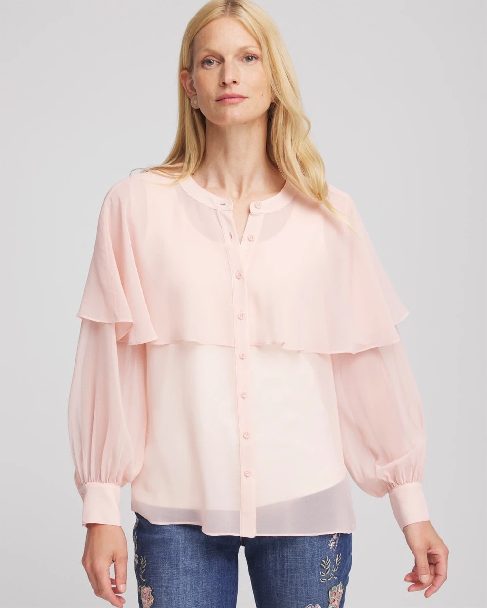 Georgette Cape Blouse - Chico's