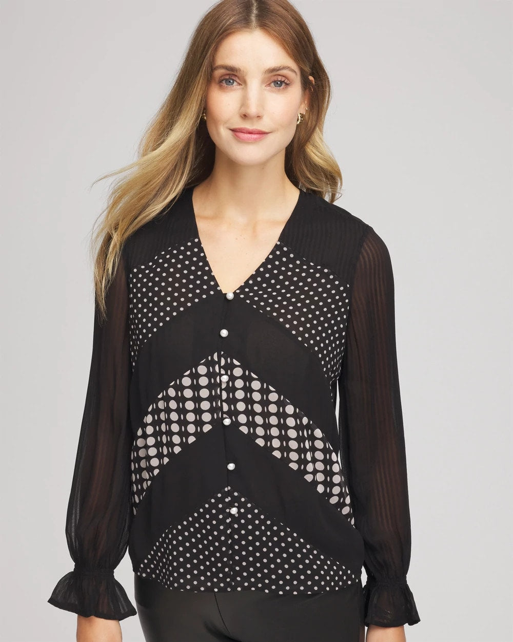 Georgette Polka Dot Blouse - Chico's