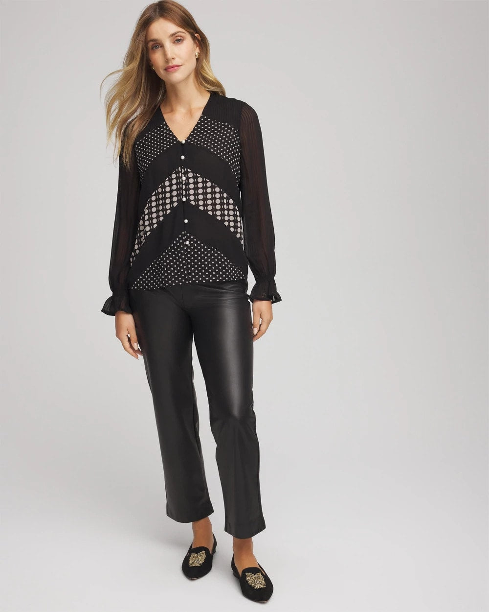 Georgette Polka Dot Blouse - Chico's