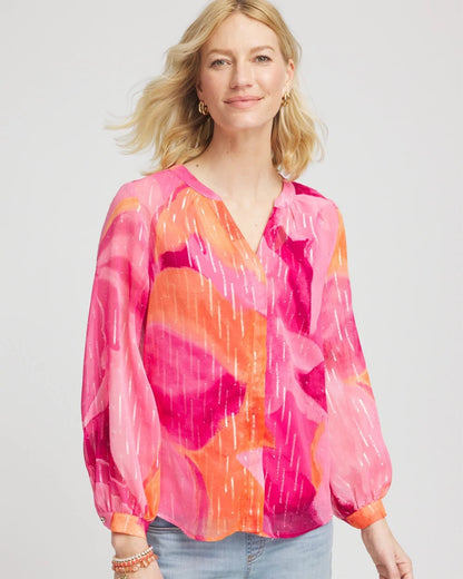 Watercolor Classic Fit Chiffon Blouse - Chico's