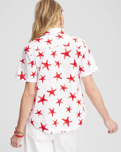 Starfish Short Sleeve Swing Shirt - Chico's