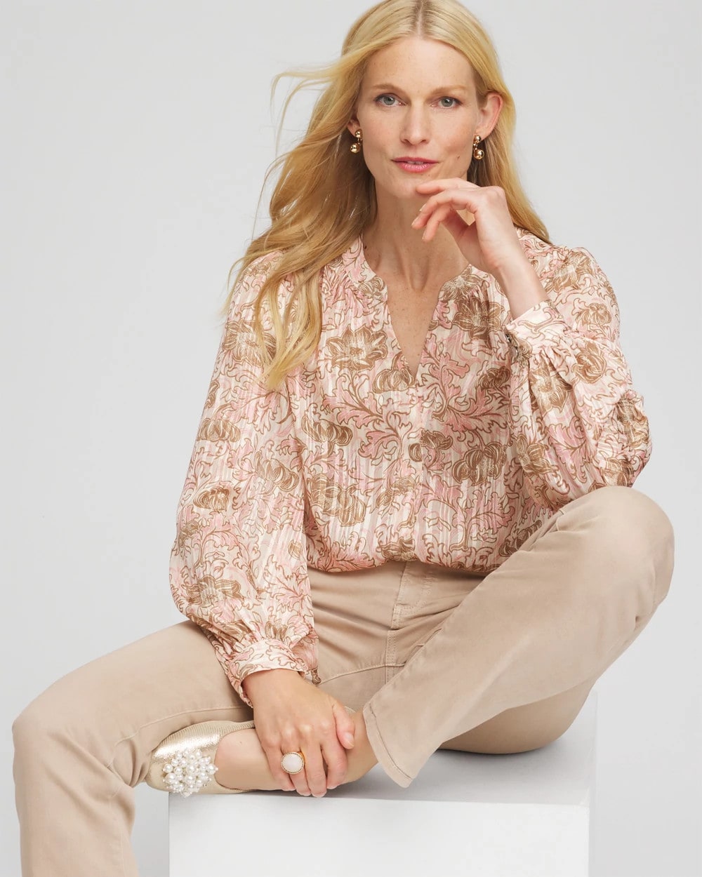 Revival Bloom Chiffon Blouse - Chico's