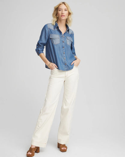 Tencel™ Colorblock Classic-Fit Shirt - Chico's