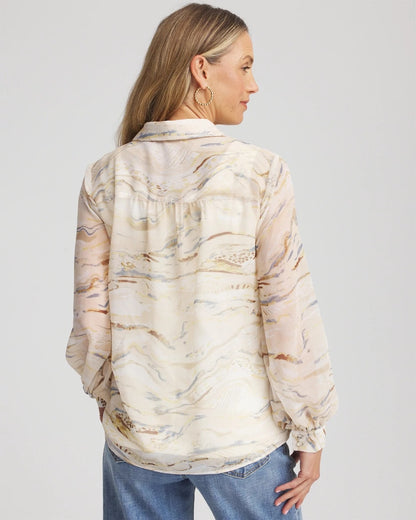 Georgette Blouson Sleeve Blouse - Chico's