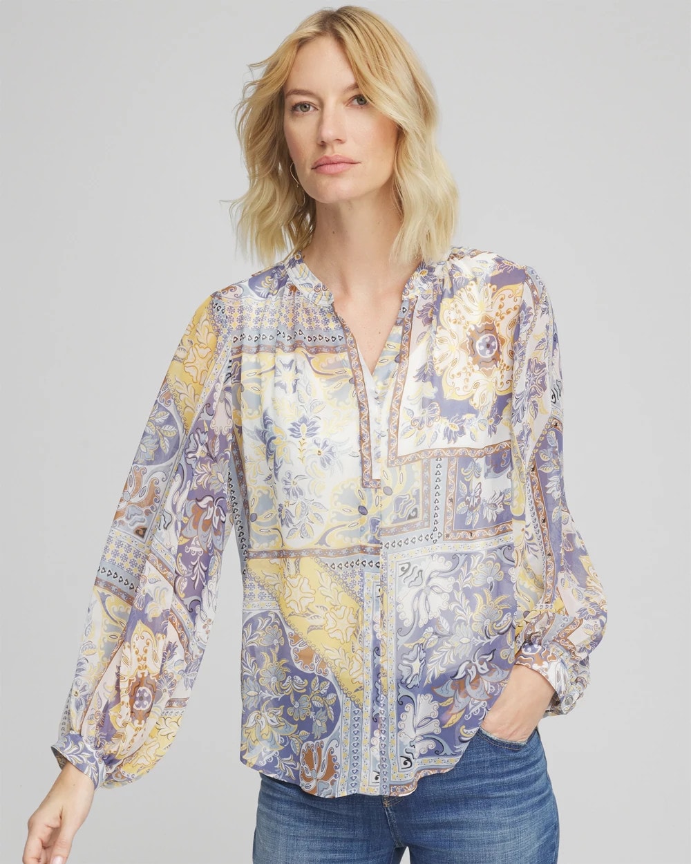 Artisanal Georgette Blouson-Sleeve Blouse - Chico's