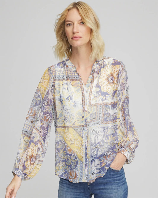 Artisanal Georgette Blouson-Sleeve Blouse - Chico's