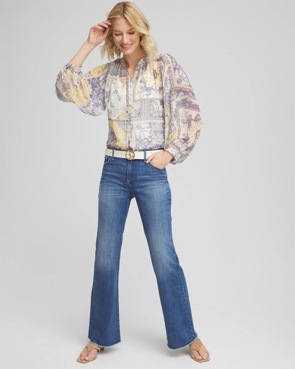 Artisanal Georgette Blouson-Sleeve Blouse - Chico's
