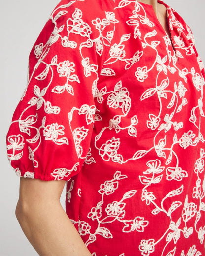 Floral Embroidered Cotton Peasant Blouse - Chico's