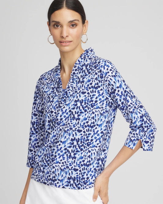Zenergy® UPF V-Neck Ruffle Top - Chico's