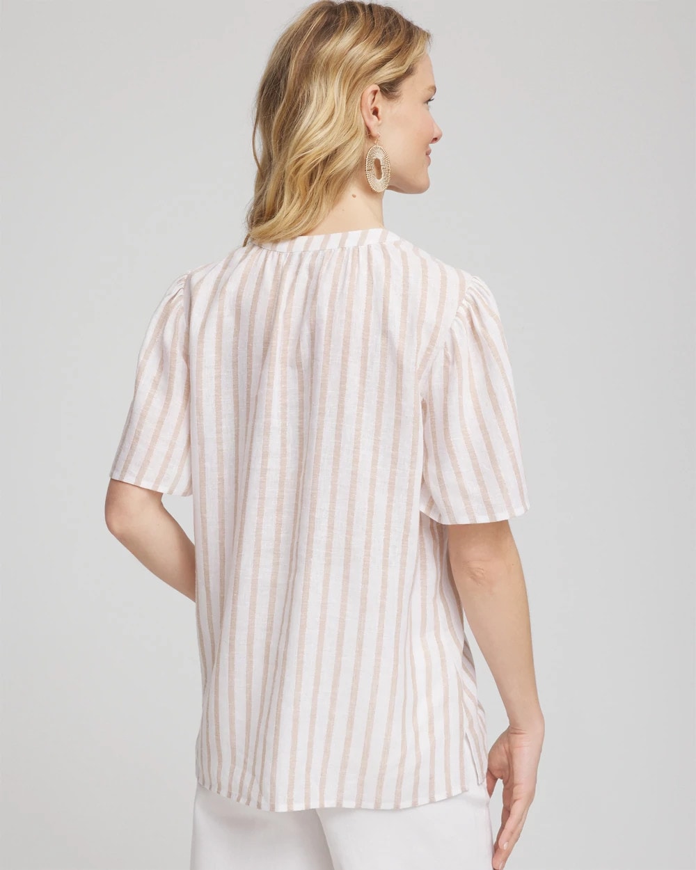Striped Linen Popover Shirt - Chico's