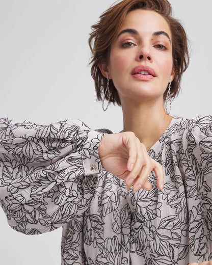 Crepe Embroidered Blouse - Chico's