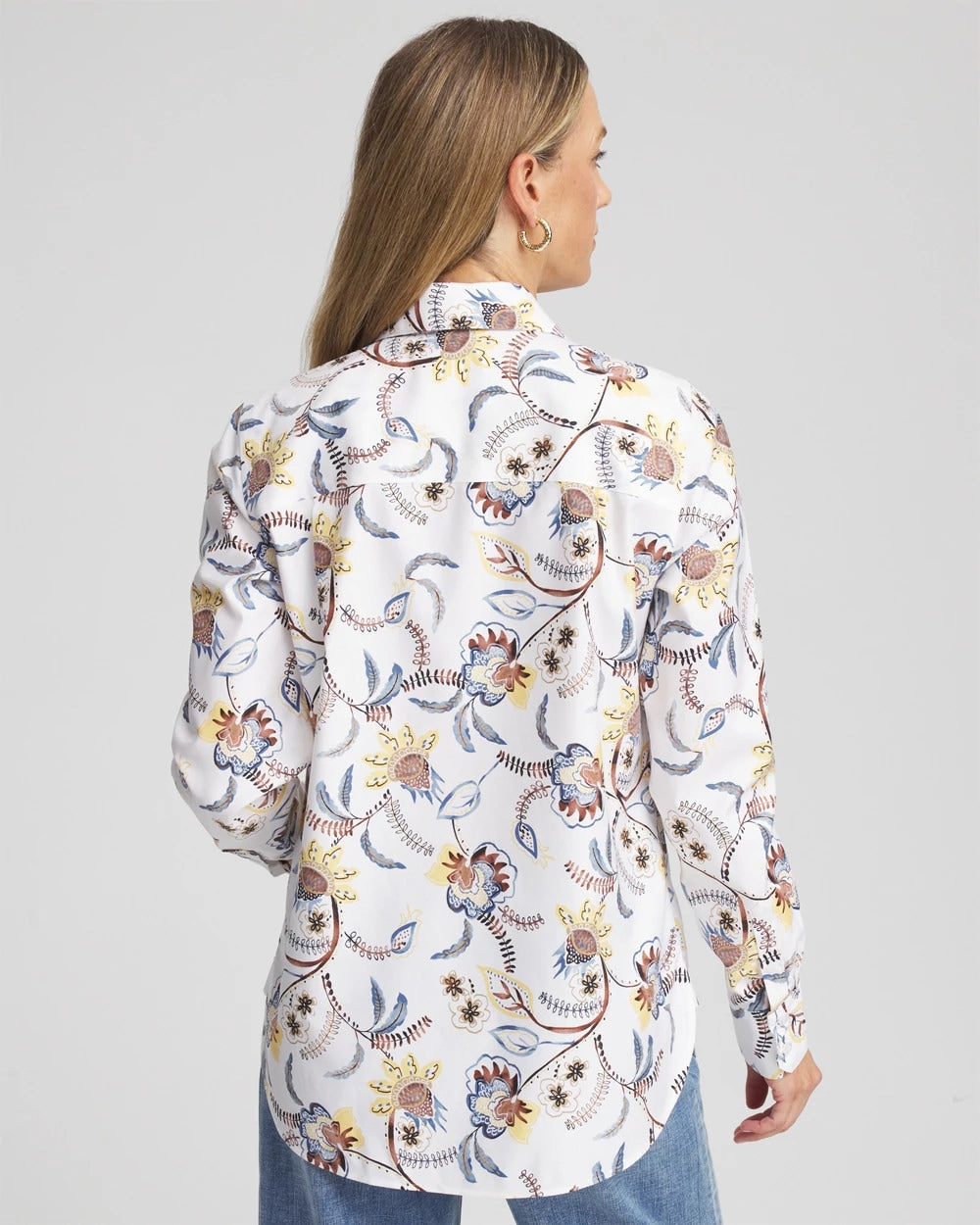 No Iron™ Long-Sleeved Floral Shirt - Chico's