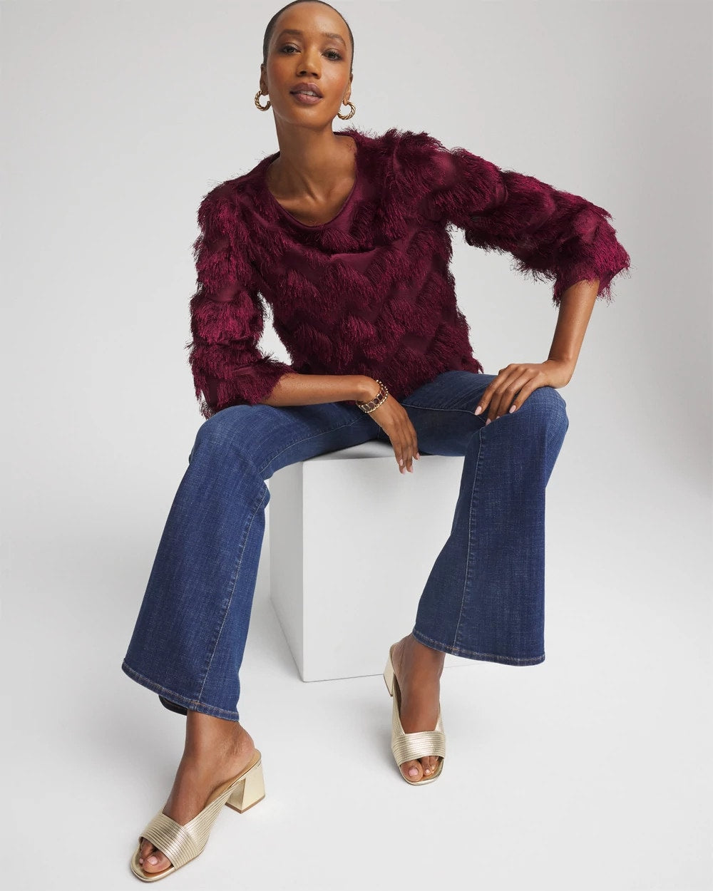 Chevron Fringe Party Top - Chico's