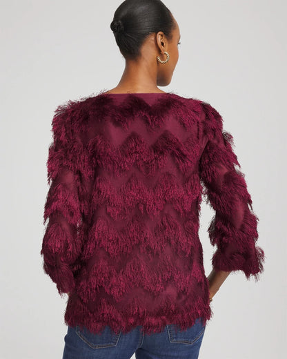 Chevron Fringe Party Top - Chico's