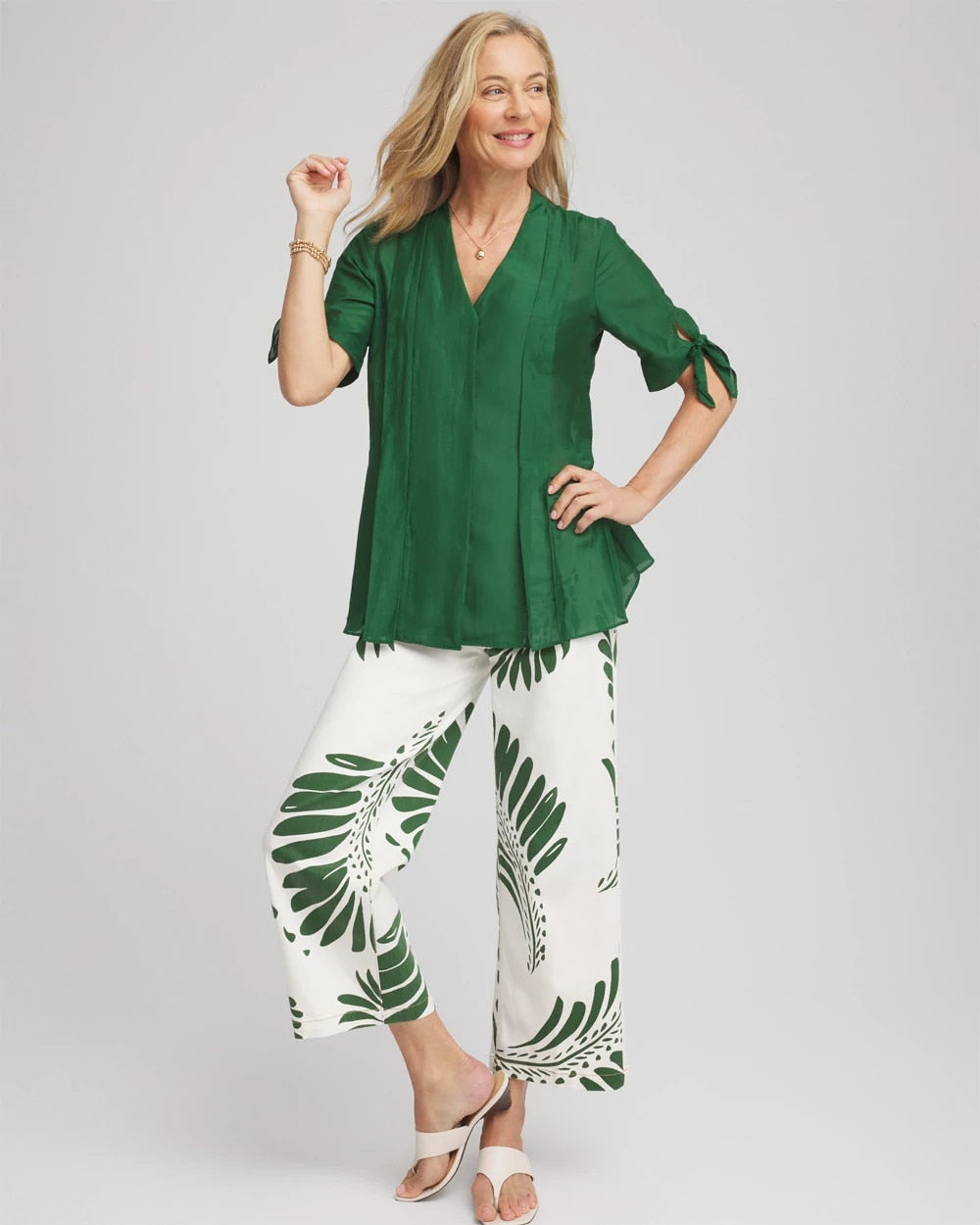 Cotton Voile & Silk Pleated Blouse - Chico's