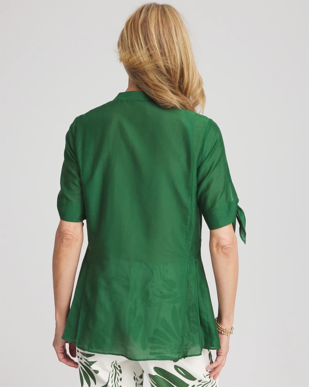 Cotton Voile & Silk Pleated Blouse - Chico's