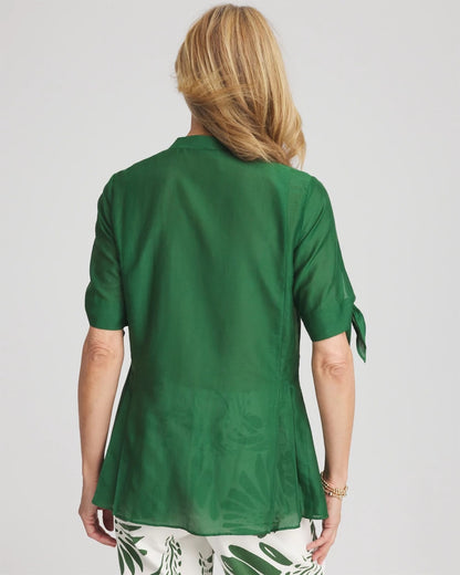 Cotton Voile & Silk Pleated Blouse - Chico's
