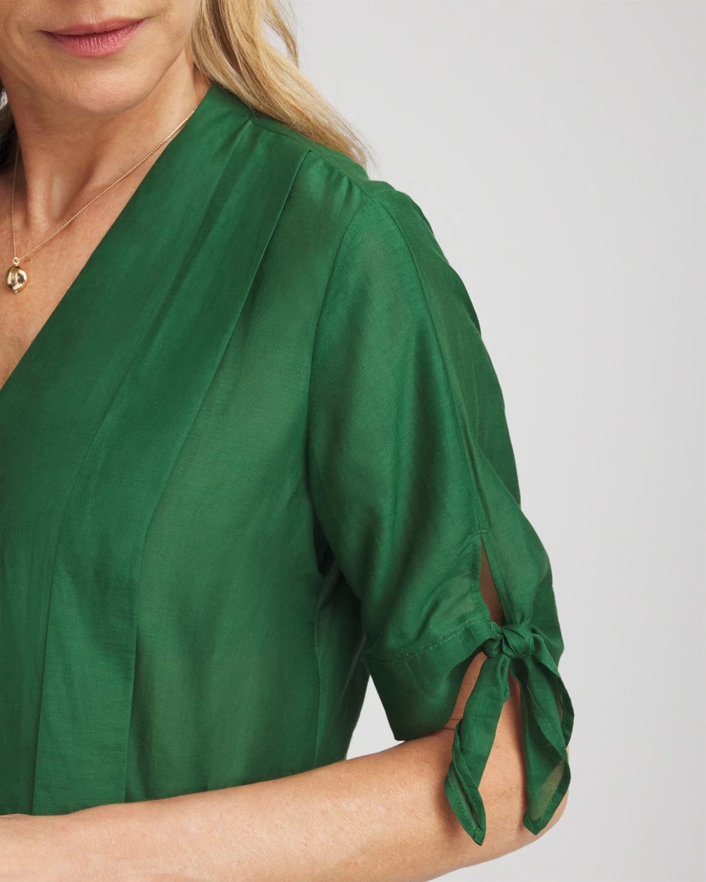 Cotton Voile & Silk Pleated Blouse - Chico's