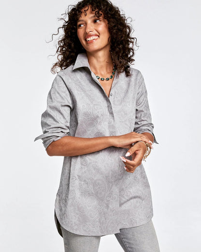 No Iron™ Lace Jacquard Stretch Tunic - Chico's