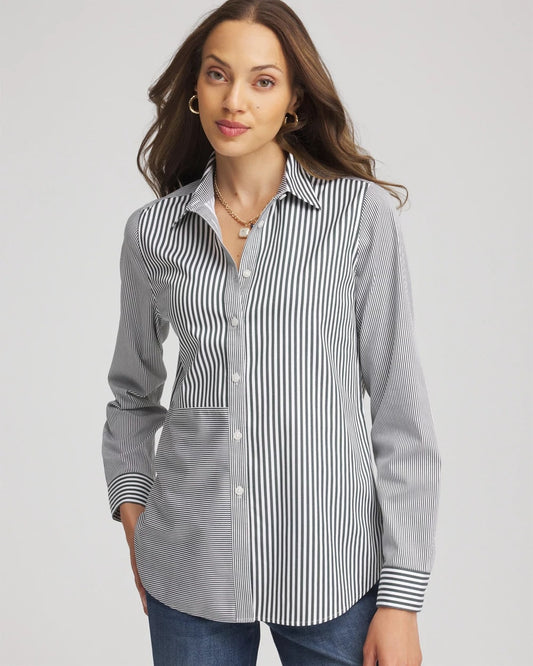 No Iron™ Colorblock Striped Shirt - Chico's