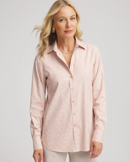 No Iron™ Feminine Jacquard Shirt - Chico's