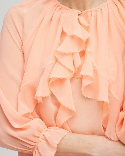 Georgette Sheer Ruffle Blouse - Chico's