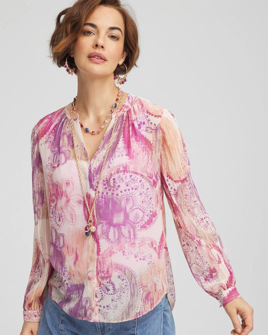 Georgette Pintuck Blouse - Chico's
