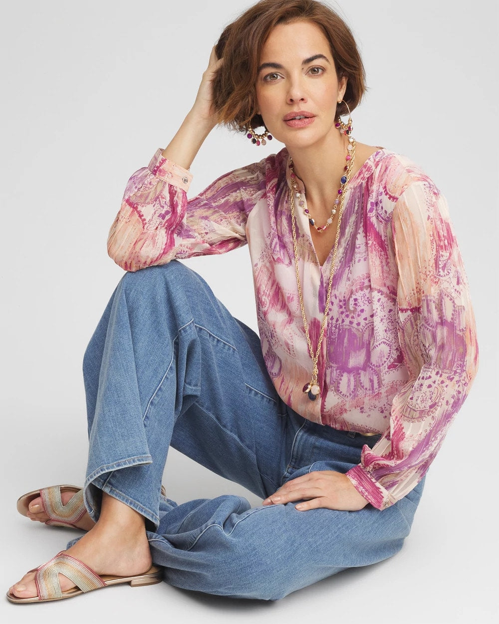 Georgette Pintuck Blouse - Chico's