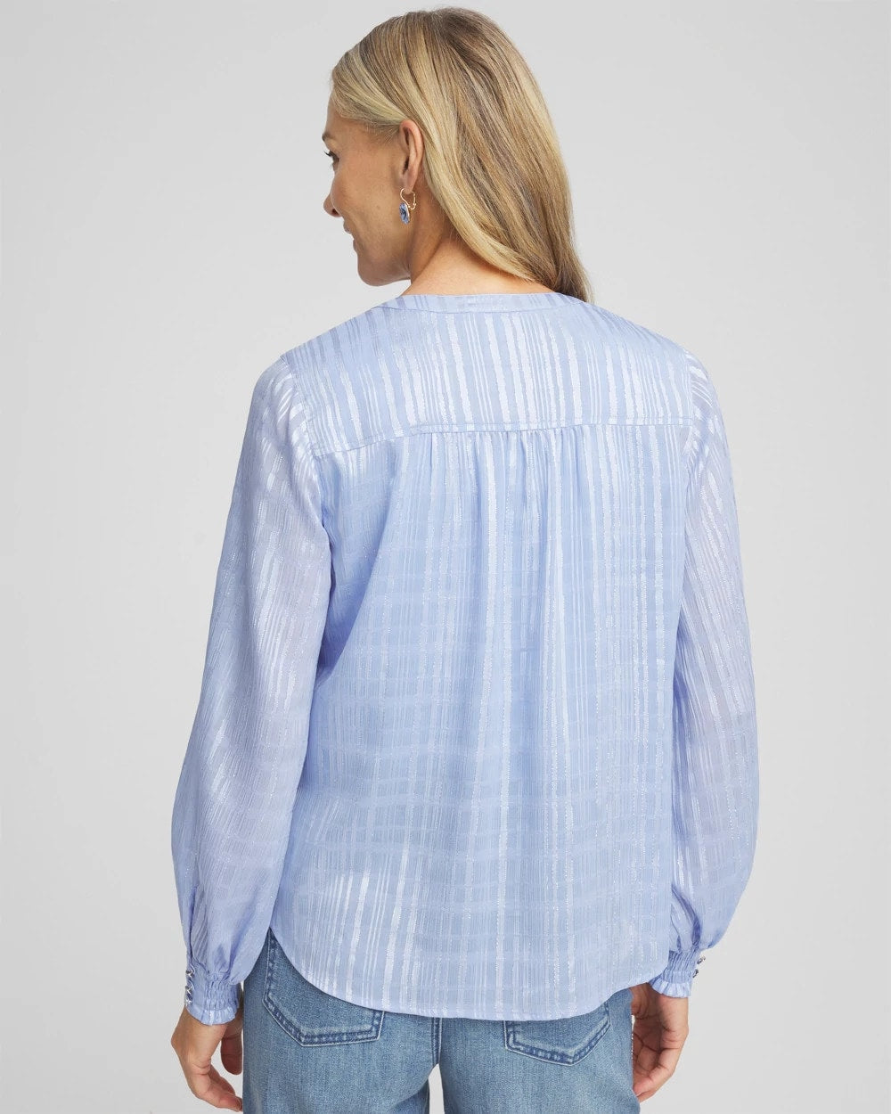 Split Neck Crinkle Blouse - Chico's