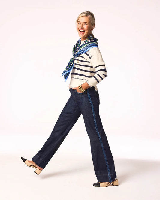 Frayed High-Rise Wide-Leg Jeans - Chico's