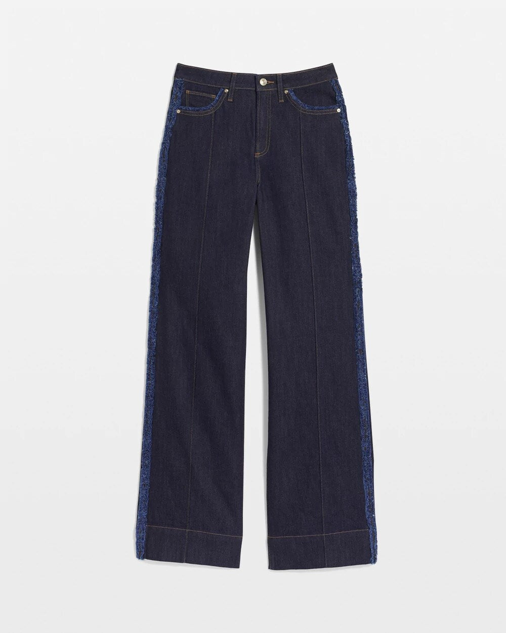 Frayed High-Rise Wide-Leg Jeans - Chico's