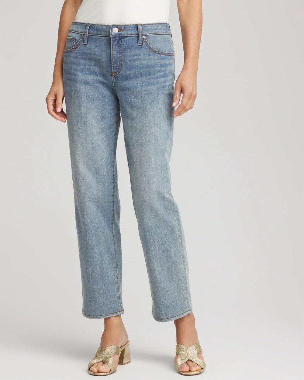 Girlfriend Straight Ankle Jeans - Chico's
