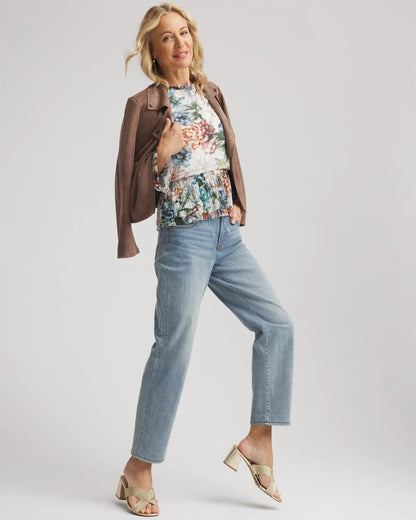 Girlfriend Straight Ankle Jeans - Chico's