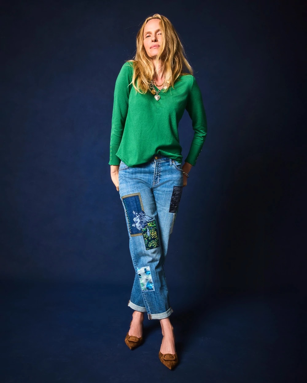 Boyfriend Patchwork Cropped Jeans - Chico's