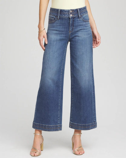 Double Stitch Wide-Leg Cropped Pants - Chico's