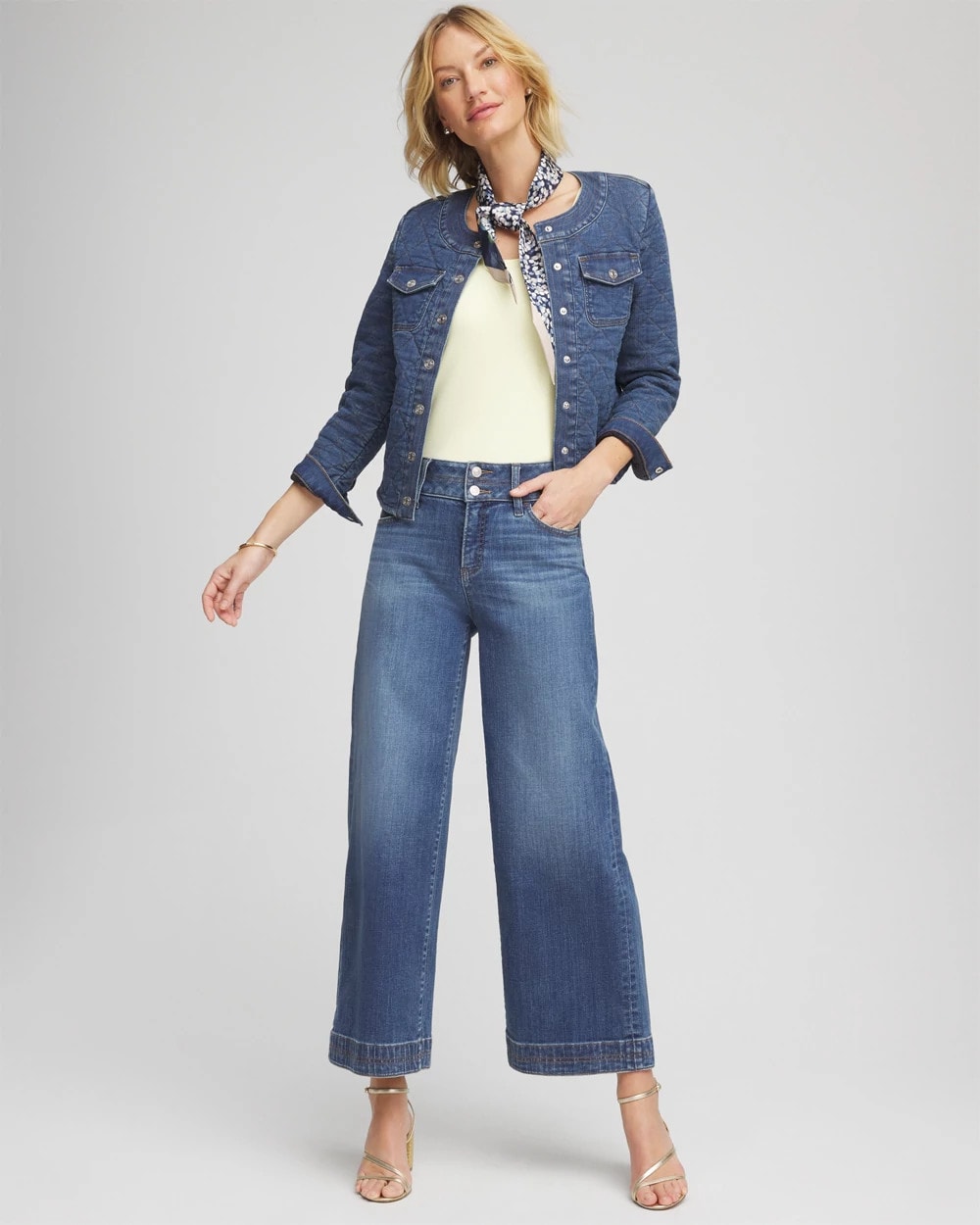 Double Stitch Wide-Leg Cropped Pants - Chico's