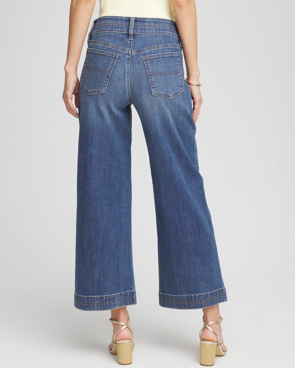 Double Stitch Wide-Leg Cropped Pants - Chico's