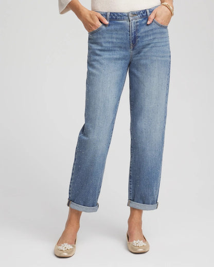 Dewdrop Boyfriend Cropped Jeans - Chico's