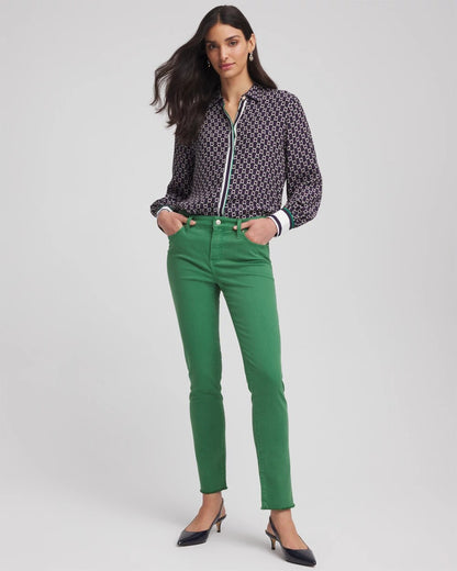 Girlfriend Fray Hem Ankle Jeans - Chico's