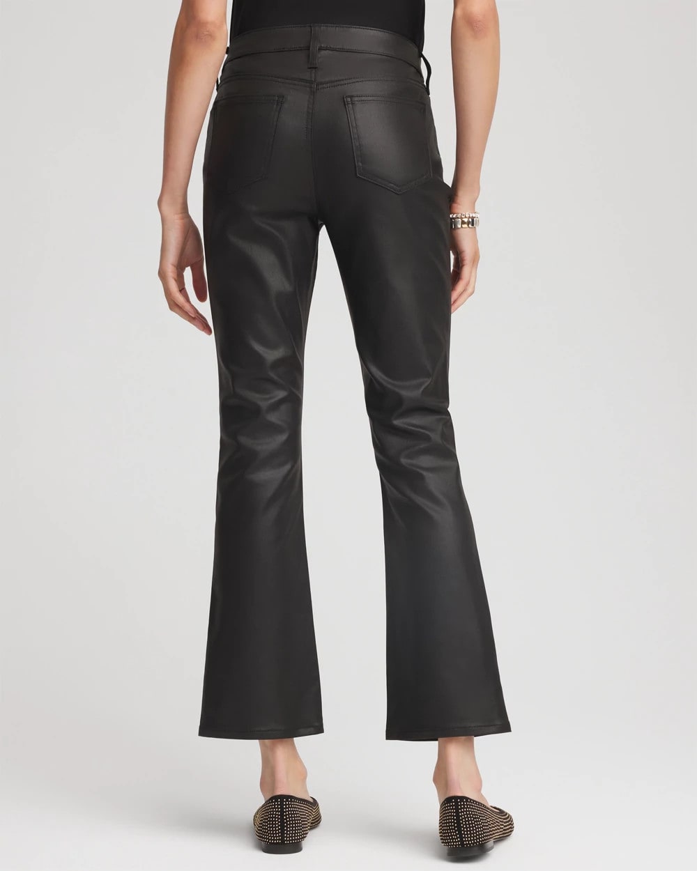 Coated Girlfriend Cropped Flared Jeans - Chico's