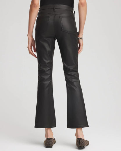 Coated Girlfriend Cropped Flared Jeans - Chico's