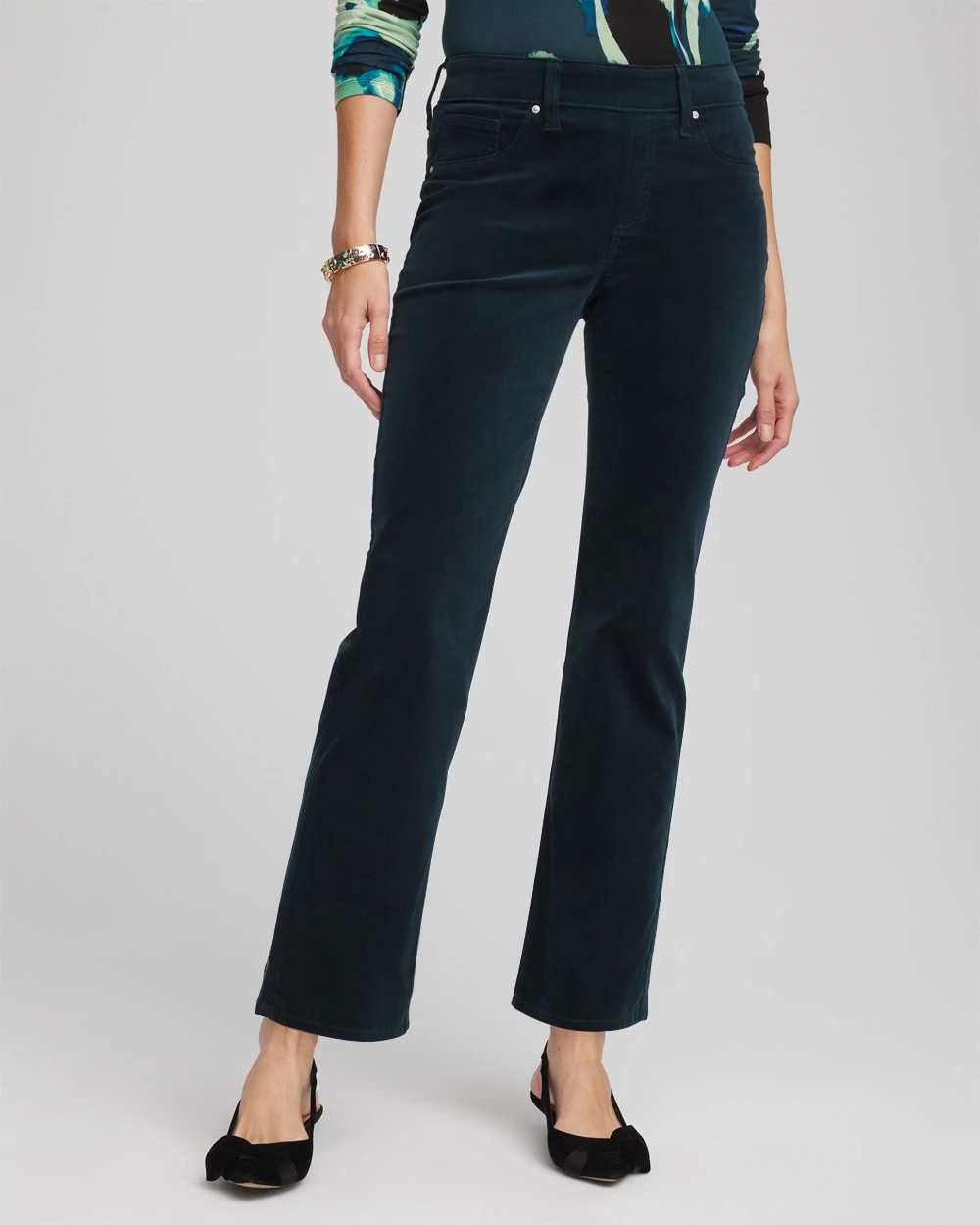 Velveteen Pull-On Flared Jeans - Chico's