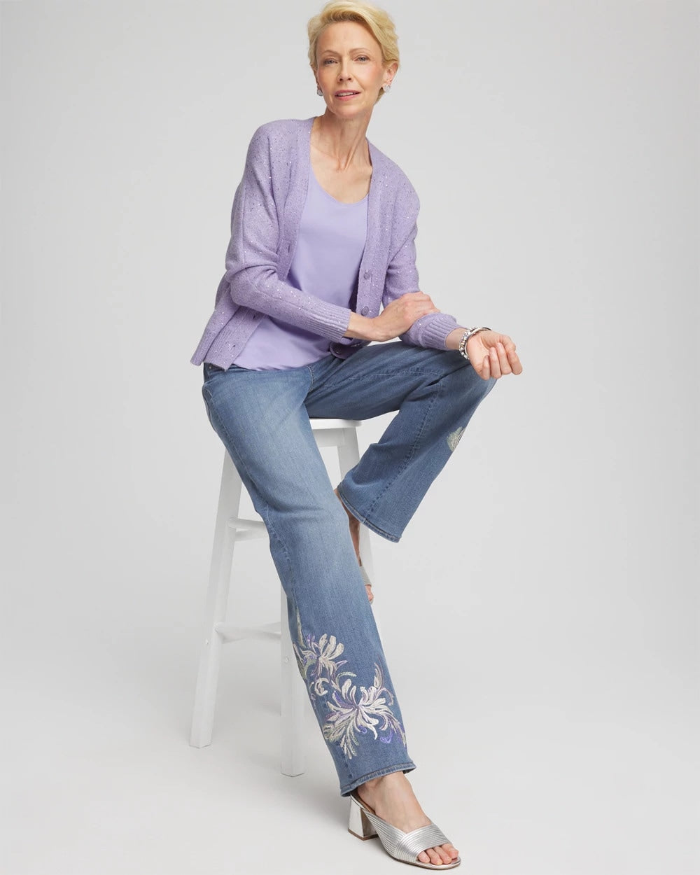Embroidered Pull-On Wide-Leg Jeans - Chico's