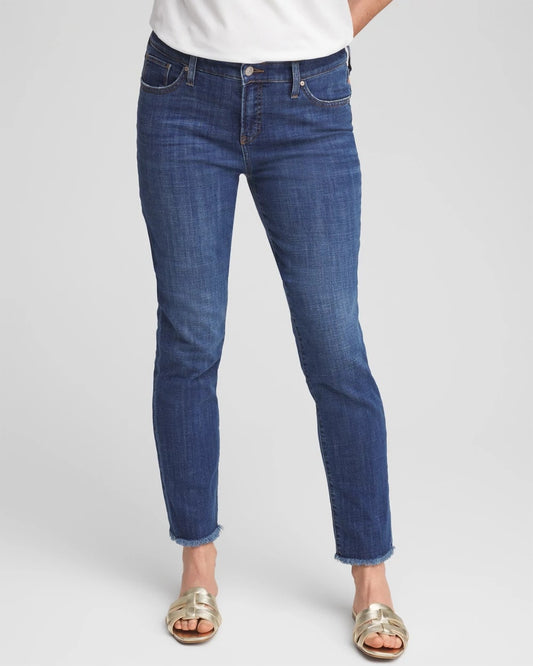 Girlfriend Slim Frayed Ankle Jeans - Chico's