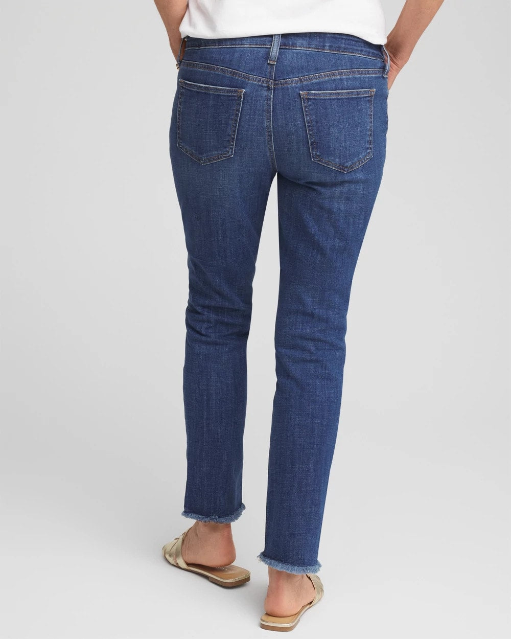 Girlfriend Slim Frayed Ankle Jeans - Chico's