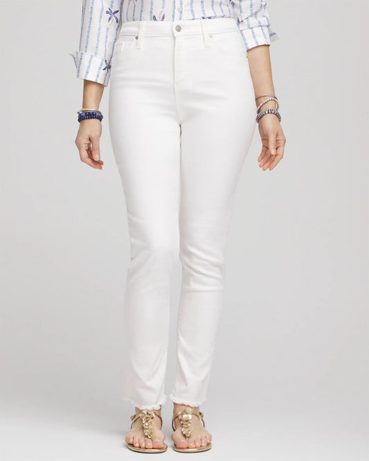 No-Stain Girlfriend Frayed Ankle Jeans - Chico's