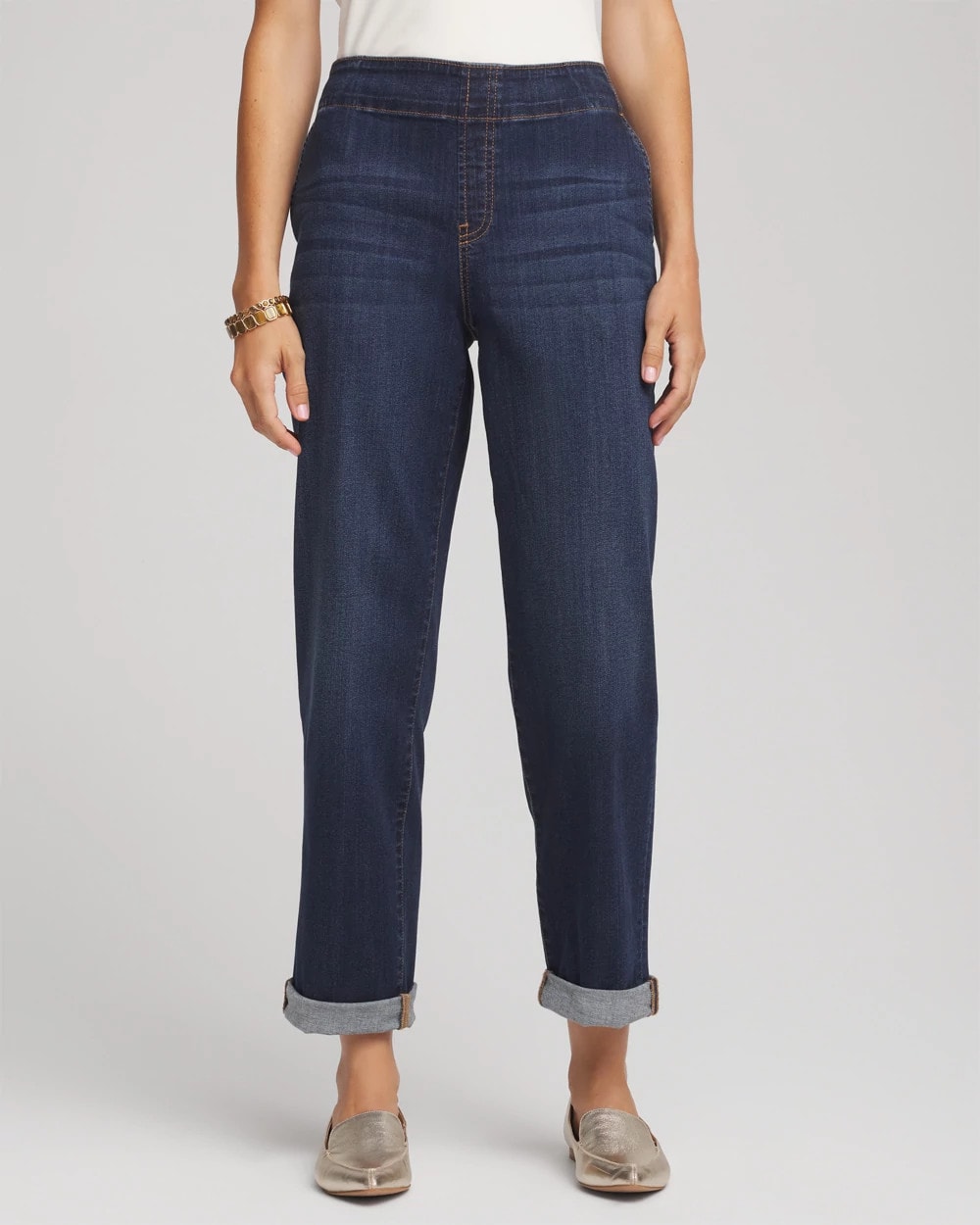 Pull-On Boyfriend Cropped Jeans - Chico's