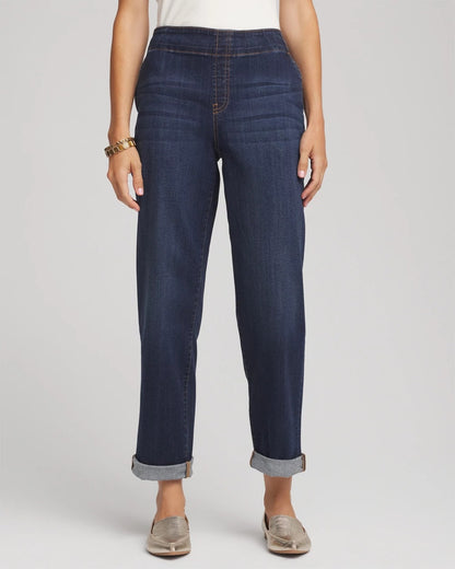 Pull-On Boyfriend Cropped Jeans - Chico's