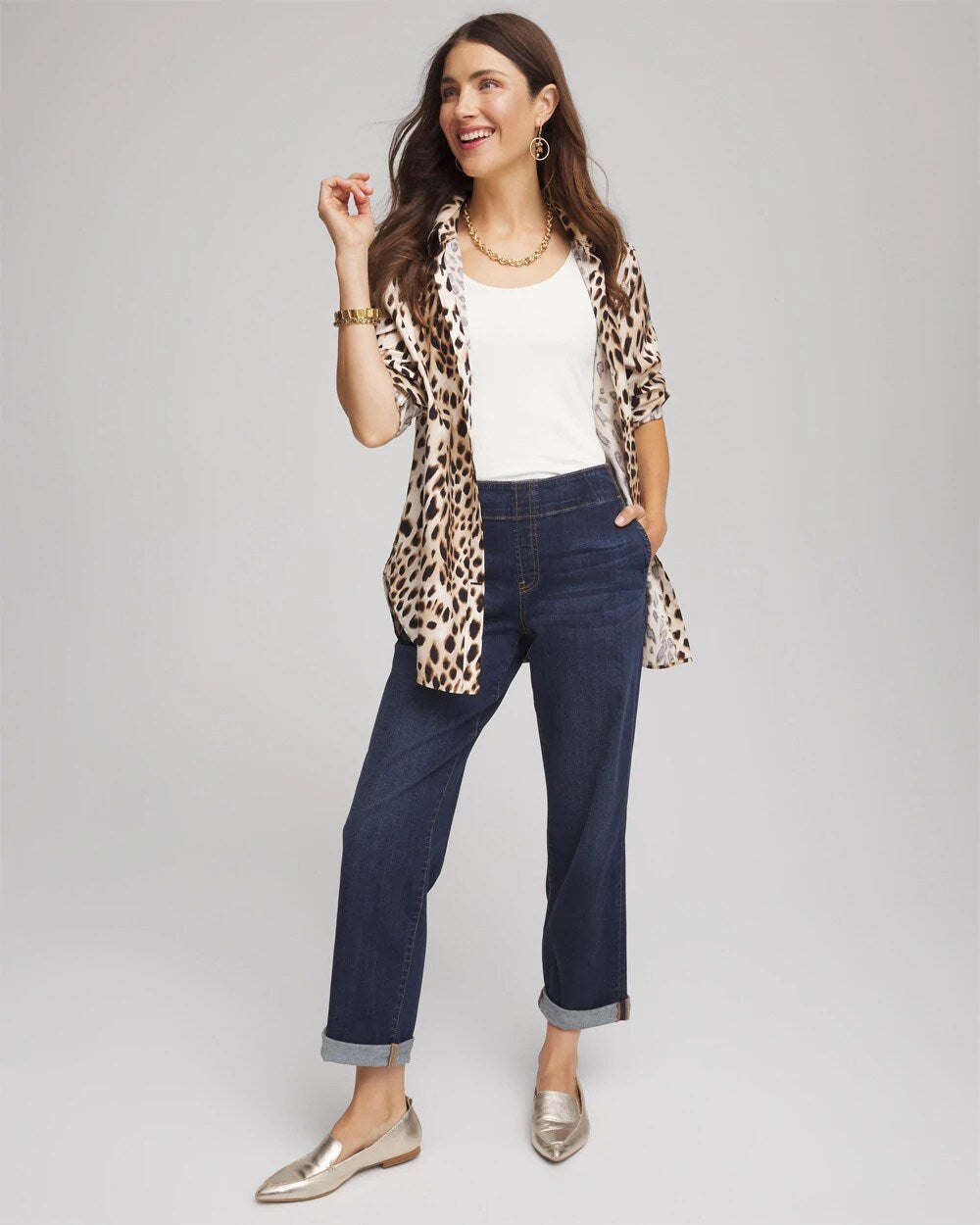 Pull-On Boyfriend Cropped Jeans - Chico's