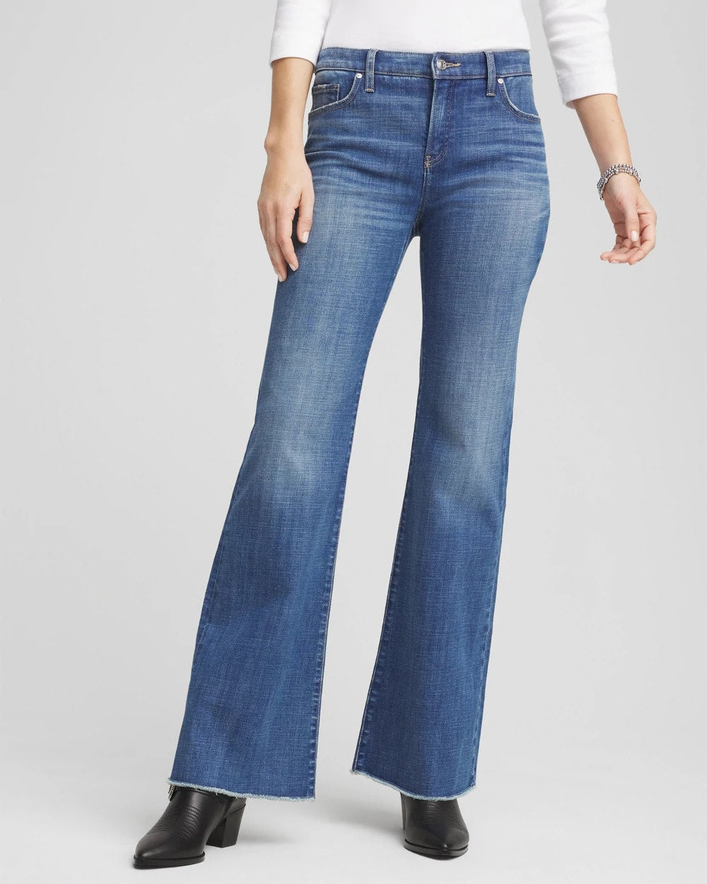 Girlfriend Frayed Flared Jeans - Chico's